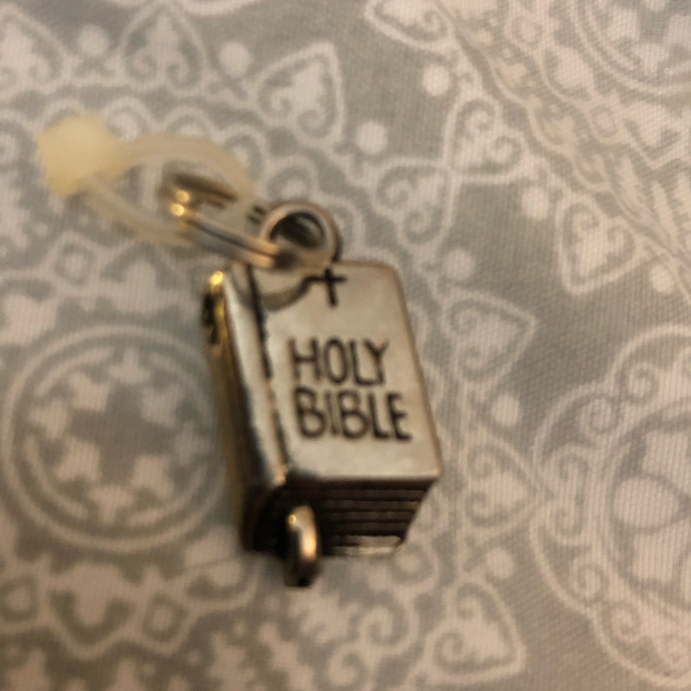 GANZ silver toned charm- bible